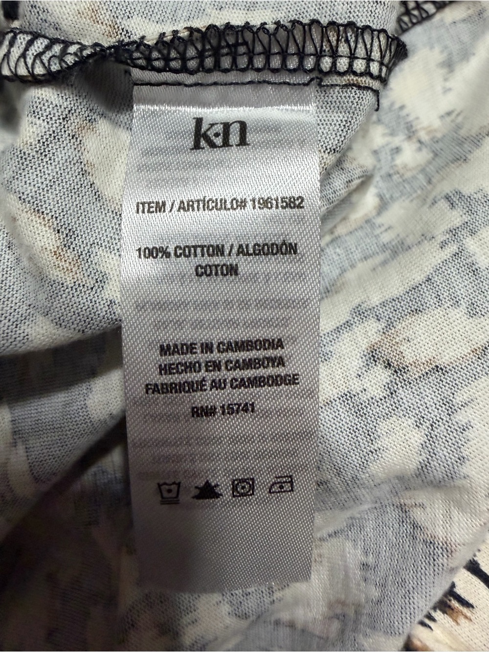 Karen Neuburger Women’s L 2 Piece Pajama Set 100% Cotton Black Print NWOT - Picture 7 of 10
